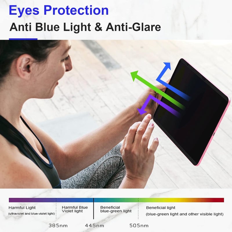 Mamol Magnetic iPad 11th generation (A6, 2025)/ 10th generation (2022) Privacy Screen Protector, iPad 10.9 inchAnti Blue Light Glare Spy Privacy Filter - Image 4